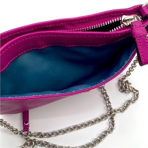 Coach hot pink leather chain strap crossbody restro - Picture 5 of 5